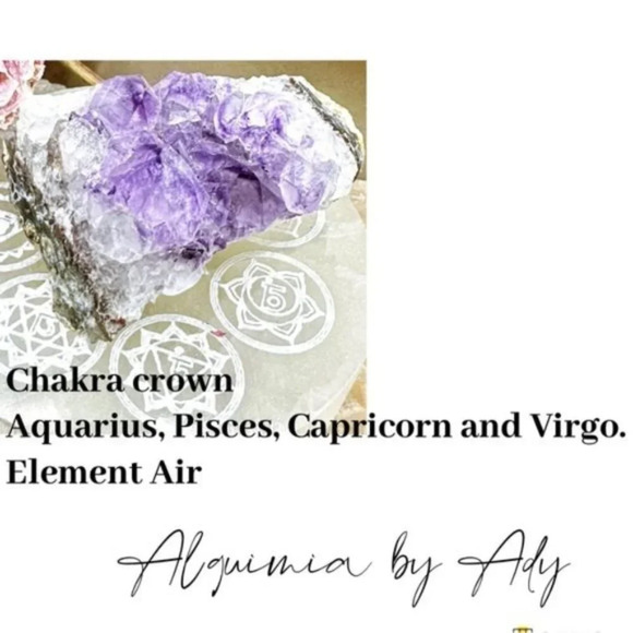 Amethyst dangle long stars statement earrings/Crown chakra - Picture 4 of 5